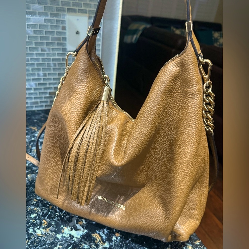 MICHAEL KORS  Weston Tan Leather Bag - Picture 2 of 11